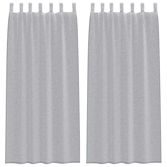 Tende con tende 2 pcs Grigio scuro Poliestere 4108055