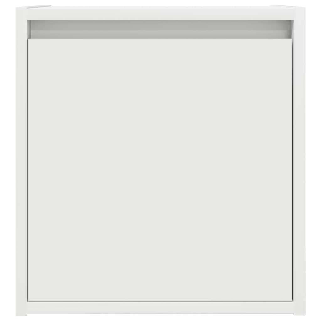 Comodino a Muro-Tavolino da notte sospeso Bianco 38x34x40 cm 747289