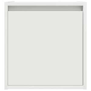 Comodino a Muro-Tavolino da notte sospeso Bianco 38x34x40 cm 747289