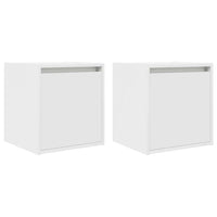 Comodini a Muro 2 pz-Set di 2 Tavolino da notte Bianchi 38x34x40 cm 761526