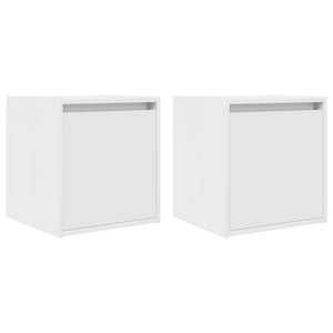 Comodini a Muro 2 pz-Set di 2 Tavolino da notte Bianchi 38x34x40 cm 761526