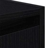 vidaXL Comodino a Muro Rovere Nero 38x34x40 cm