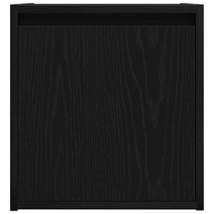 Comodini a Muro 2 pz-Set di 2 Tavolino da notte Rovere Nero 38x34x40 cm