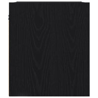 vidaXL Comodini a Muro 2 pz Rovere Nero 38x34x40 cm