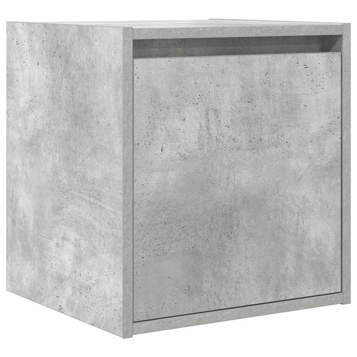 Comodino a Muro-Tavolino da notte sospeso Grigio Cemento 38x34x40 cm 635655