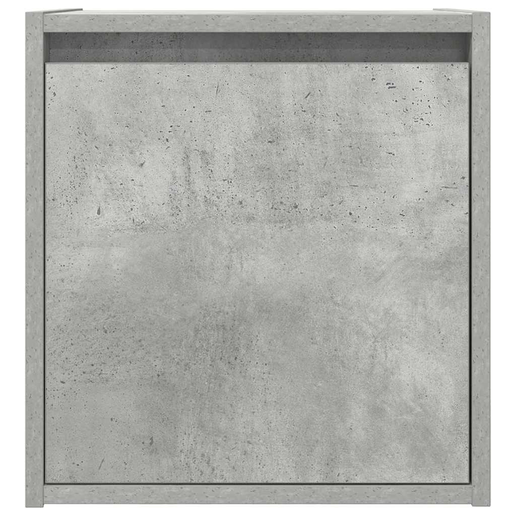 Comodino a Muro-Tavolino da notte sospeso Grigio Cemento 38x34x40 cm 635655