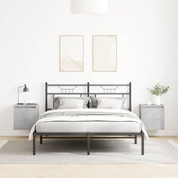 Comodini a Muro 2 pz-Set di 2 Tavolino da notte Grigio Cemento 38x34x40 cm 624822