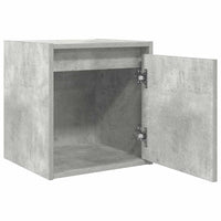 Comodini a Muro 2 pz-Set di 2 Tavolino da notte Grigio Cemento 38x34x40 cm 624822