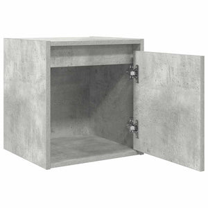 Comodini a Muro 2 pz-Set di 2 Tavolino da notte Grigio Cemento 38x34x40 cm 624822