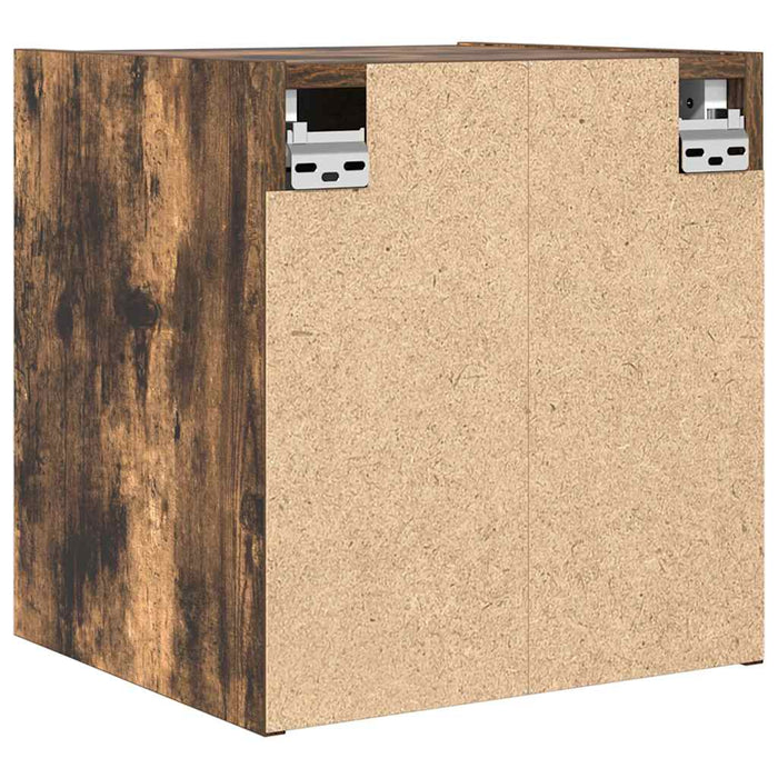 Comodini a Muro 2 pz-Set di 2 Tavolino da notte Rovere Fumo 38x34x40 cm 807258