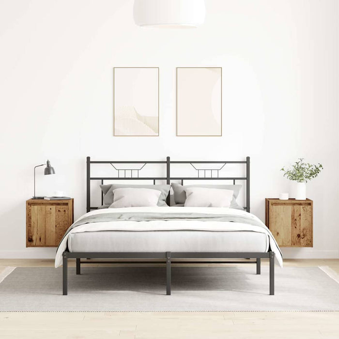 vidaXL Comodini a Muro 2 pz Legno Antico 38x34x40 cm