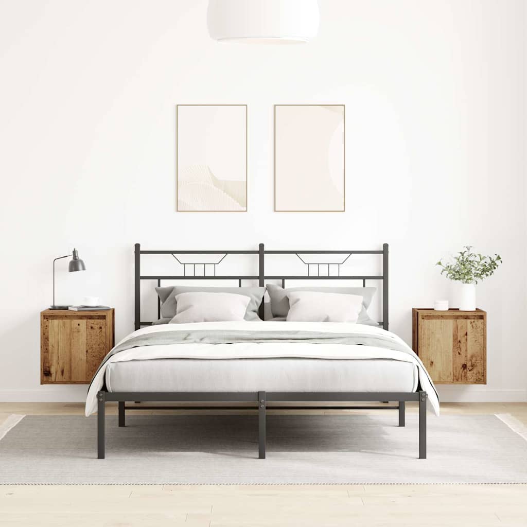 Comodini a Muro 2 pz-Set di 2 Tavolino da notte Legno Antico 38x34x40 cm 325194