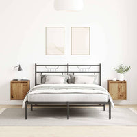 Comodini a Muro 2 pz-Set di 2 Tavolino da notte Legno Antico 38x34x40 cm 325194