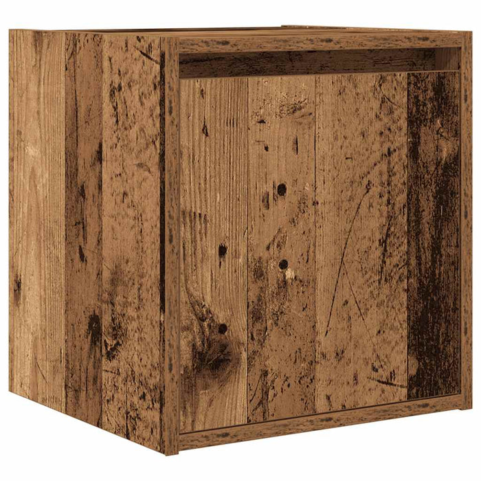 vidaXL Comodini a Muro 2 pz Legno Antico 38x34x40 cm