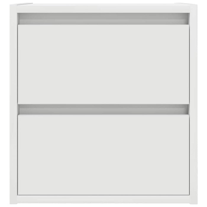 Comodino a Muro-Tavolino da notte sospeso Bianco 38x34x40 cm 803556