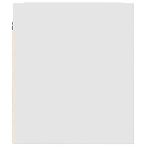 Comodino a Muro-Tavolino da notte sospeso Bianco 38x34x40 cm 803556