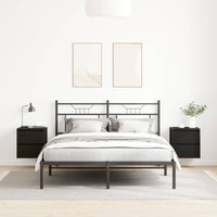 Comodini a Muro 2 pz-Set di 2 Tavolino da notte Rovere Nero 38x34x40 cm