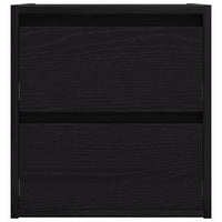 vidaXL Comodini a Muro 2 pz Rovere Nero 38x34x40 cm