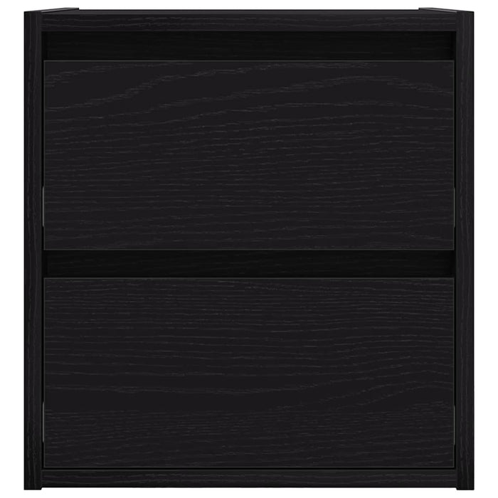 vidaXL Comodini a Muro 2 pz Rovere Nero 38x34x40 cm