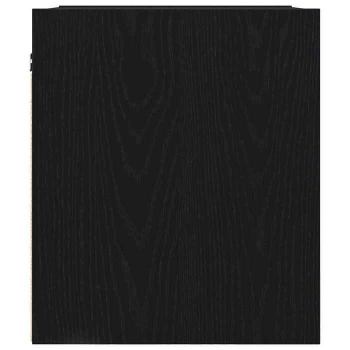 vidaXL Comodini a Muro 2 pz Rovere Nero 38x34x40 cm