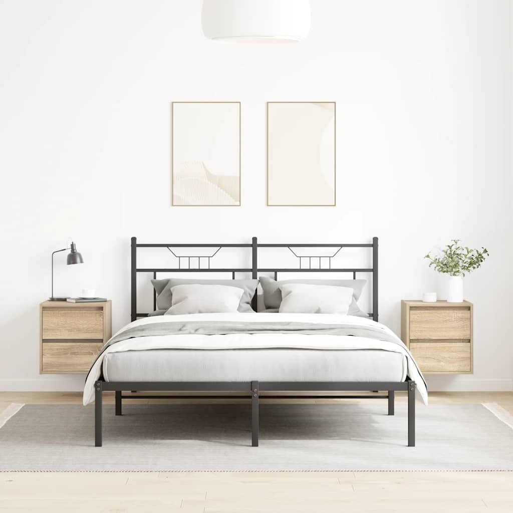 Comodini a Muro 2 pz-Set di 2 Tavolino da notte Rovere Sonoma 38x34x40 cm 793271