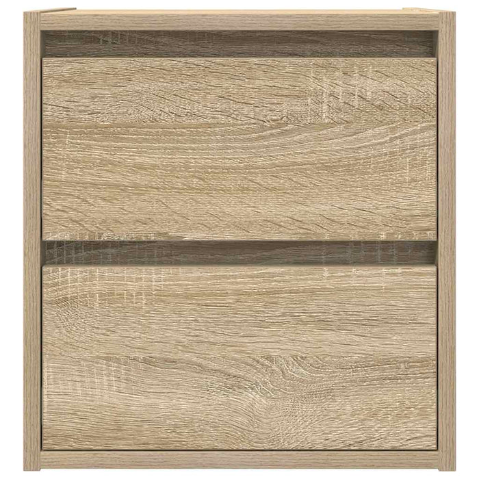 Comodini a Muro 2 pz-Set di 2 Tavolino da notte Rovere Sonoma 38x34x40 cm 793271
