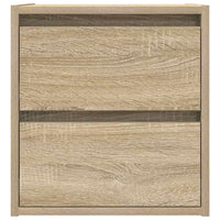 vidaXL Comodini a Muro 2 pz Rovere Sonoma 38x34x40 cm