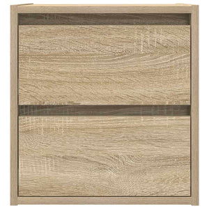 vidaXL Comodini a Muro 2 pz Rovere Sonoma 38x34x40 cm