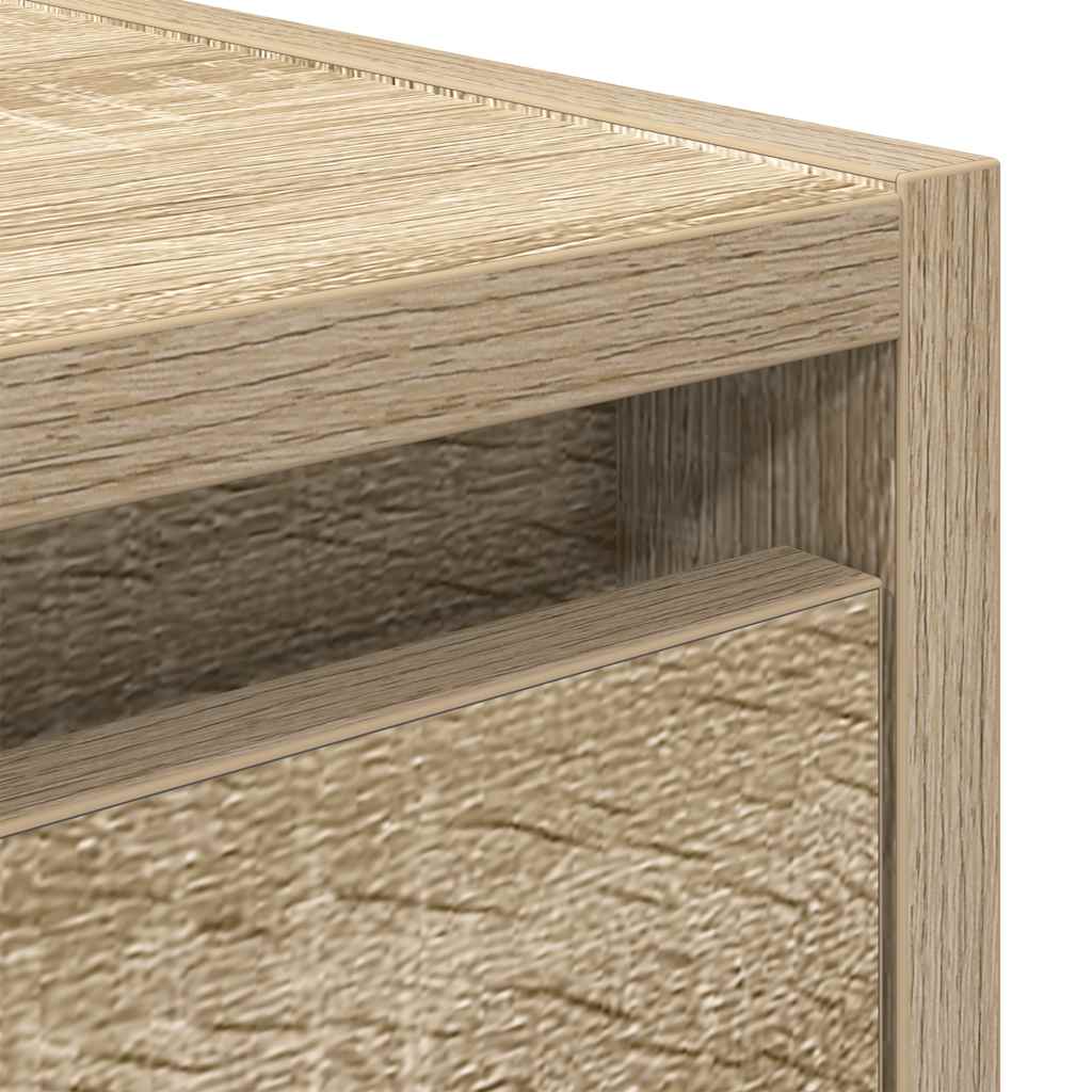 vidaXL Comodini a Muro 2 pz Rovere Sonoma 38x34x40 cm