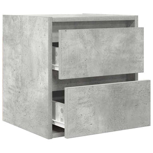 vidaXL Comodino a Muro Grigio Cemento 38x34x40 cm
