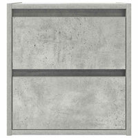 vidaXL Comodino a Muro Grigio Cemento 38x34x40 cm