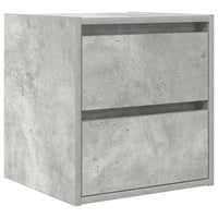 Comodini a Muro 2 pz-Set di 2 Tavolino da notte Grigio Cemento 38x34x40 cm 269475