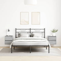 vidaXL Comodini a Muro 2 pz Grigio Sonoma 38x34x40 cm