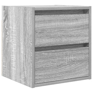 vidaXL Comodini a Muro 2 pz Grigio Sonoma 38x34x40 cm