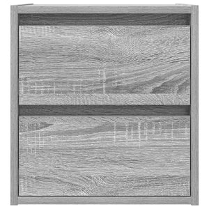 Comodini a Muro 2 pz-Set di 2 Tavolino da notte Grigio Sonoma 38x34x40 cm 331288