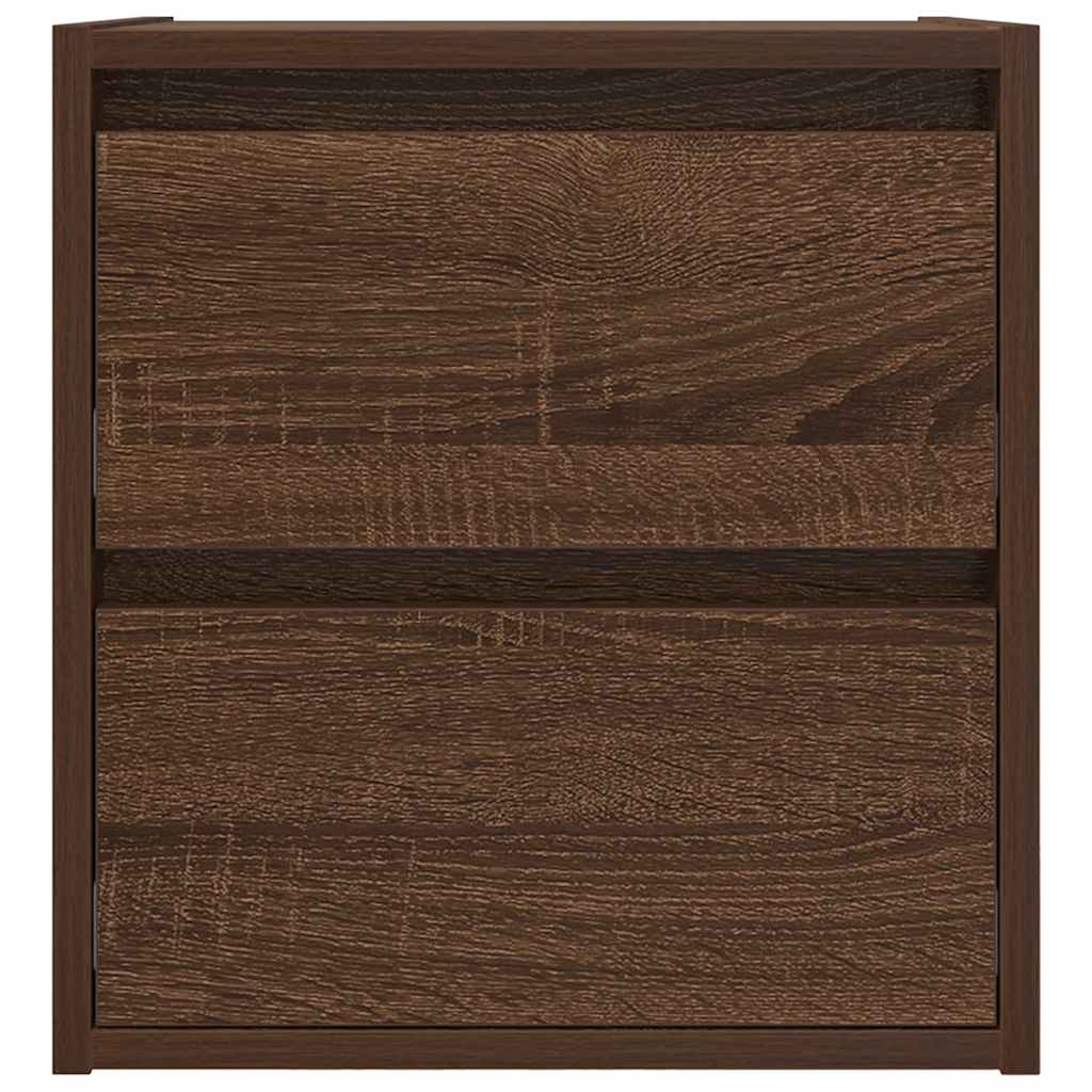 vidaXL Comodino a Muro Rovere Marrone 38x34x40 cm