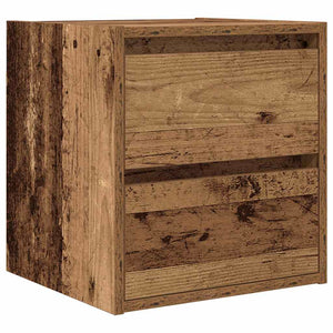 Comodino a Muro Legno Antico 38x34x40 cm 861261