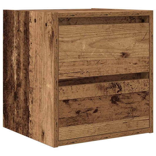 Comodino a Muro Legno Antico 38x34x40 cm 861261