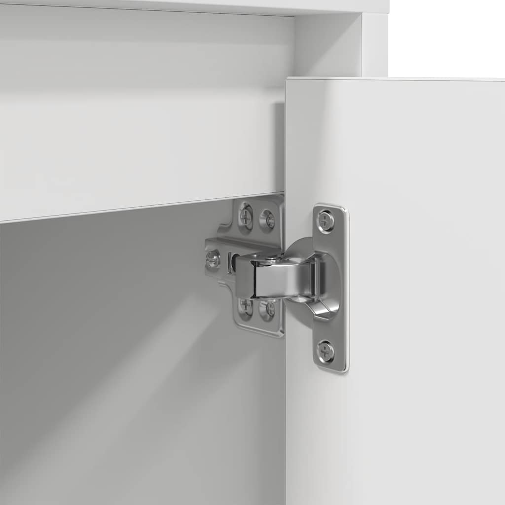 vidaXL Comodino con Luci a LED Bianco 38x34x50 cm