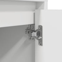 vidaXL Comodino con Luci a LED Bianco 38x34x50 cm