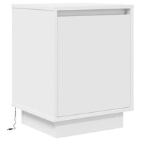 Comodini con Luci a LED 2 pz-Set di 2 Tavolino da notte Bianco 38x34x50 cm