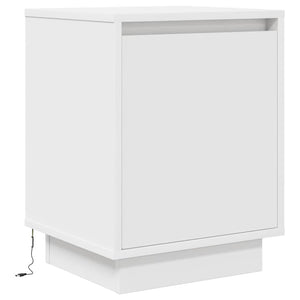 vidaXL Comodini con Luci a LED 2 pz Bianco 38x34x50 cm