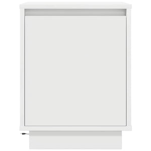 Comodini con Luci a LED 2 pz-Set di 2 Tavolino da notte Bianco 38x34x50 cm