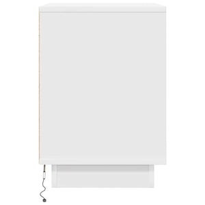vidaXL Comodini con Luci a LED 2 pz Bianco 38x34x50 cm