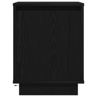 vidaXL Comodino con Luci LED Nero 38x34x50 cm