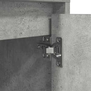 vidaXL Comodino con Luci LED Grigio Cemento 38x34x50 cm