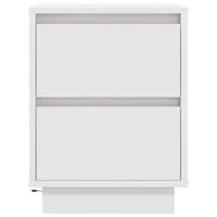 Comodino con Luci a LED-Tavolino da notte Bianco 38x34x50 cm 921387