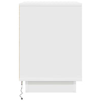 Comodino con Luci a LED Bianco 38x34x50 cm 861283