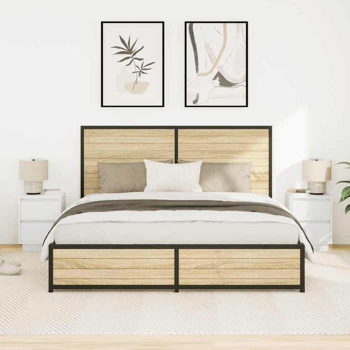 Comodini con Luci a LED 2 pz-Set di 2 Tavolino da notte Bianco 38x34x50 cm