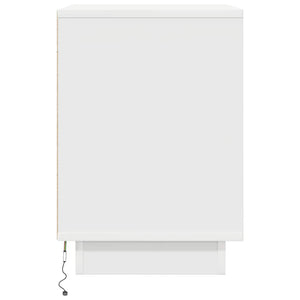 vidaXL Comodini con Luci a LED 2 pz Bianco 38x34x50 cm